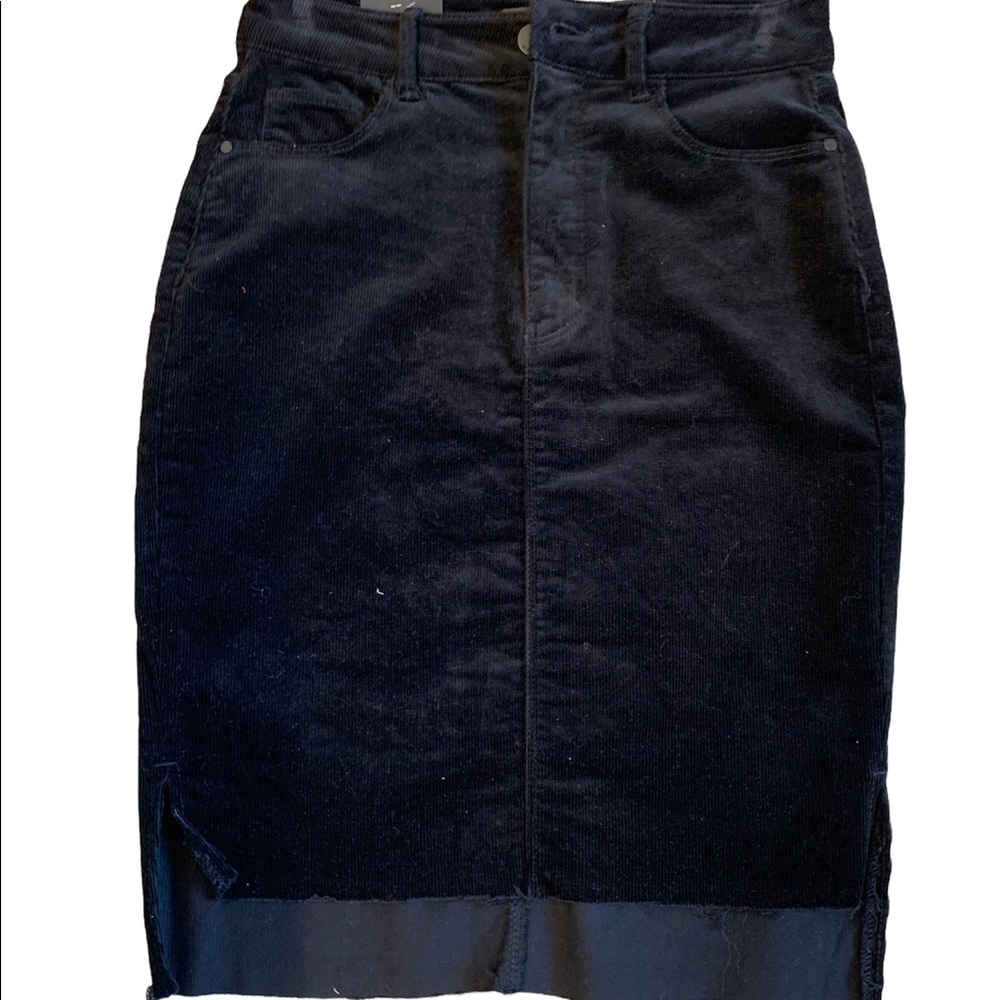Black Label Corduroy Skirt - Black